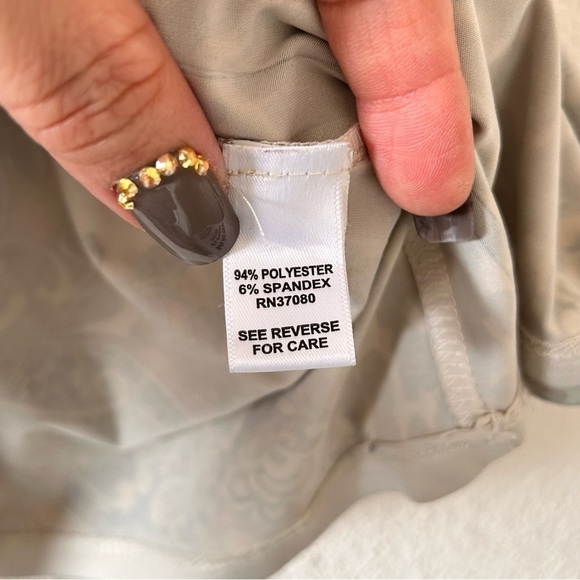 CATO Women XL Butterfly Cheetah V neck Western Blouse Rhinestones stretchy Boho - Picture 8 of 11